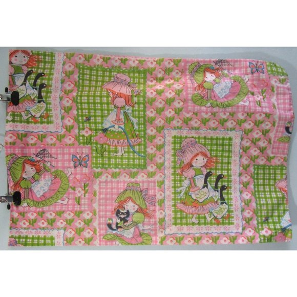 Katies Patchwork Girls Pillowcase Vintage 1970s Sears Girls Bedding Faded GUC - Picture 2 of 12